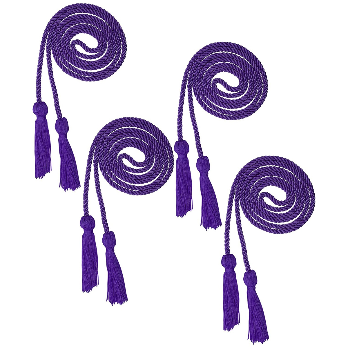 Graduation Honor Braided Cords with Sewing Tassels Polyester Yarn Honor Cord for Bachelor Gown 